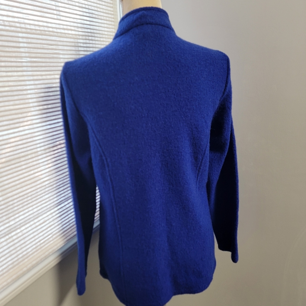 Appleseeds Ps Wool Button Front Jacket Royal Blue… - image 3